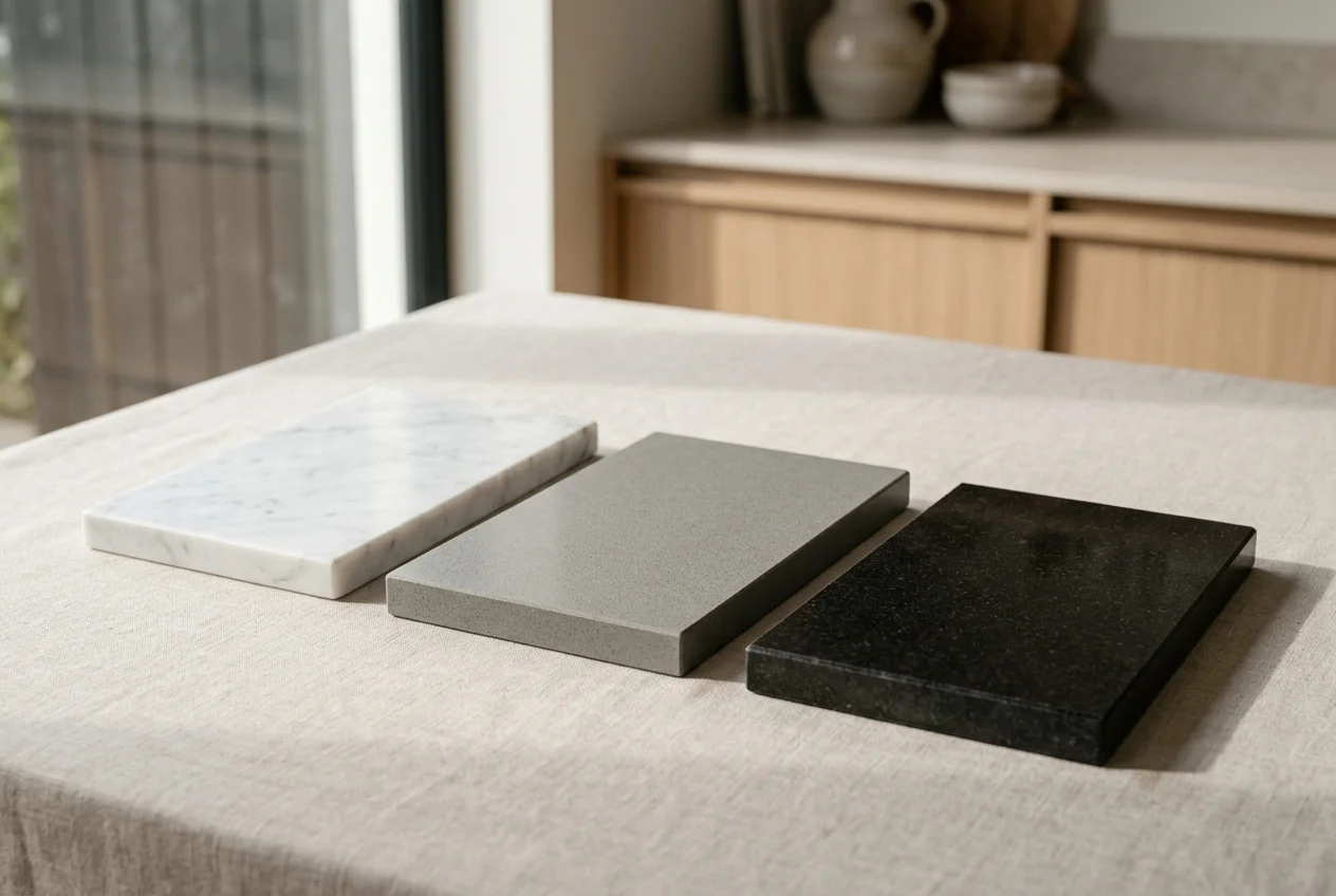 Kitchen Countertop Materials Quartz Granite and Marble Showcase
