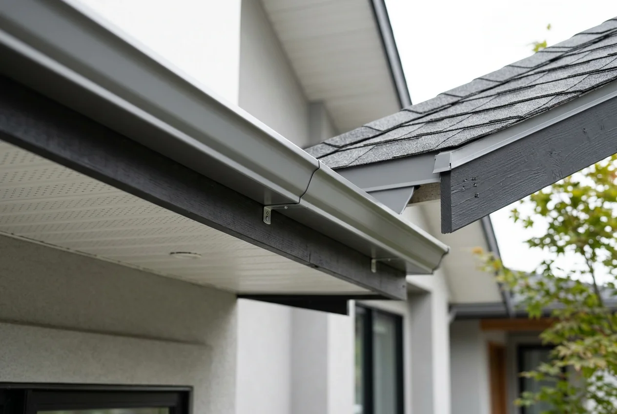 Seamless Gutter Installation Fascia Attachment Detail